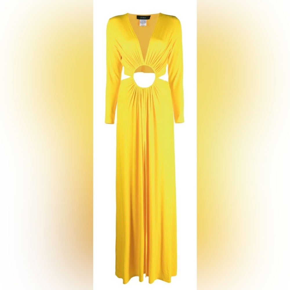 BRAND NEW Sid Neigum stunning yellow cut-out dress. Size XS